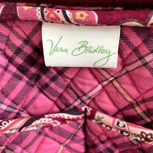 Vera Bradley Backpack Piccadilly Plum Paisley Plaid - Picture 9 of 9